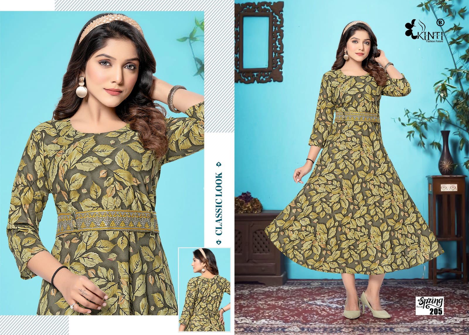 Spring Vo 8 By Kinti Long Designer Kurtis Catalog
